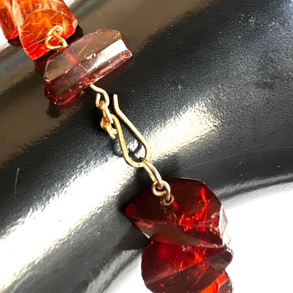 Vintage Genuine Amber Chunk Bracelet - Picture 5 of 9